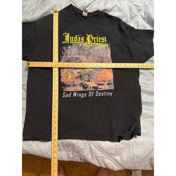 Judas Priest Sad Wings of Destiny Band T-Shirt Black XL Heavy Cotton - Picture 3 of 3